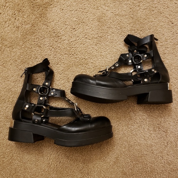 Shoe Tek Shoes - NWOT o-ring bondage creepers platform gothic shoes